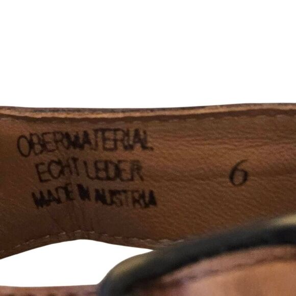 Paul Green Lois Perforated Leather Slingback Block Heel Sandal Size 8 - Picture 5 of 11